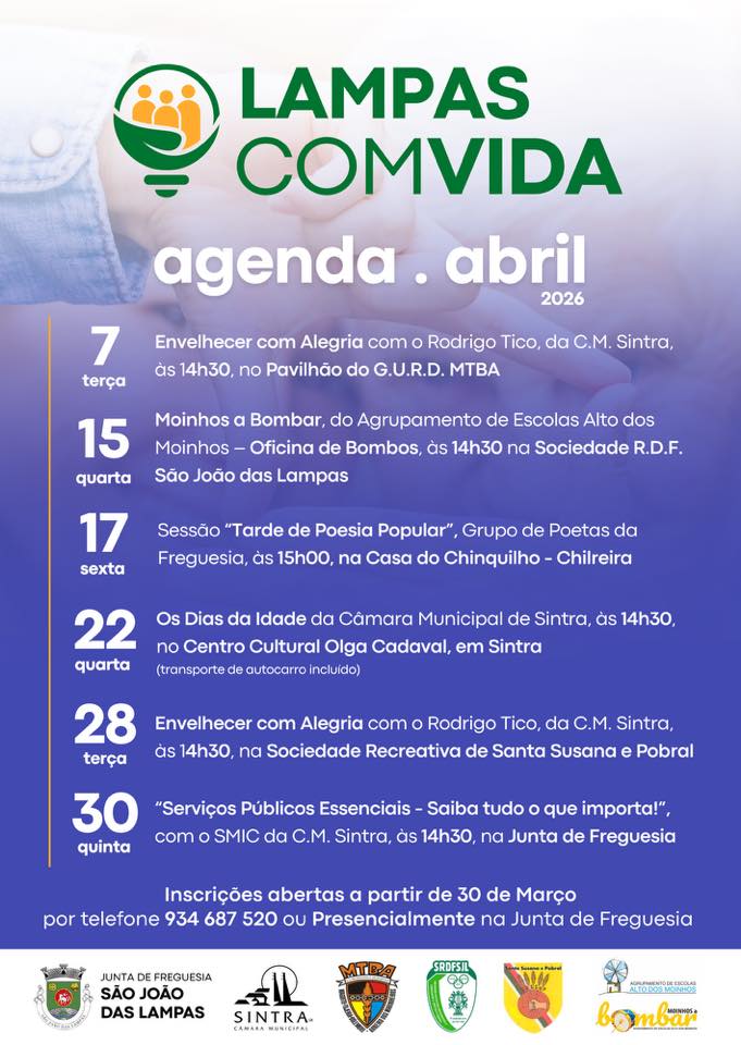 Programa Lampas ComVida apresenta agenda de abril com seis iniciativas para seniores