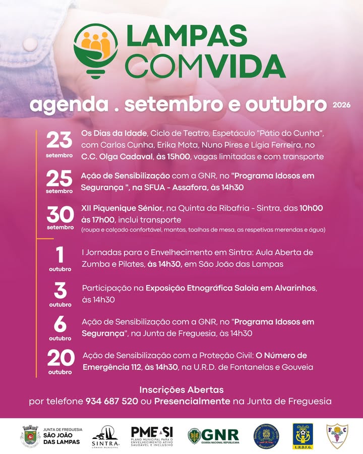 Lampas ComVida: Convívio e Aprendizagem para Seniores em Setembro e Outubro