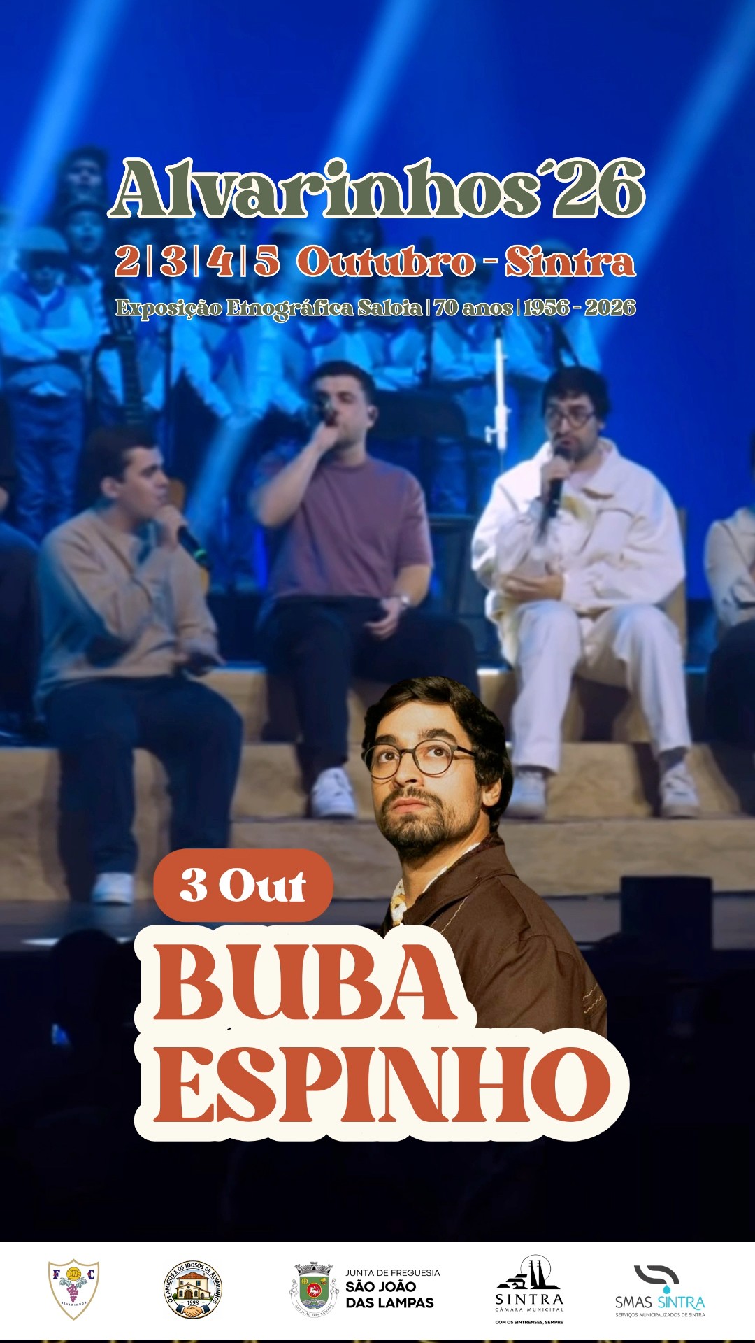 Buba Espinhó em Concerto em Alvarinhos no Dia 3 de Outubro